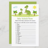 Papier Cute Dinosaur Bébé Animaux Nom Jeu (Devant / Derrière)