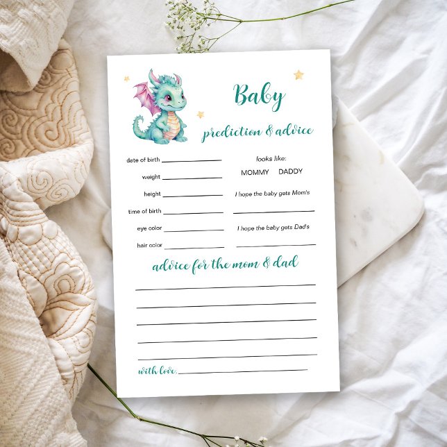 Papier Cute Dragon Baby Prediction et de conseil Jeu (Créateur téléchargé)