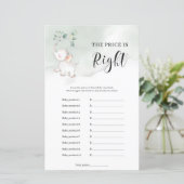 Papier Cute éléphant eucalyptus le prix est le bon jeu (Debout devant)