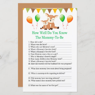 Papier Cute fawn Comme vous connaissez bien le jeu de bab