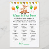 Papier Cute fawn What's in your purse game (Devant)