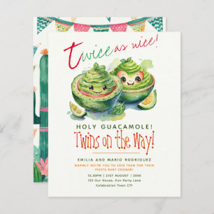 Papier Cute Fiesta Avocado Baby shower Guac TWINS BUDGET