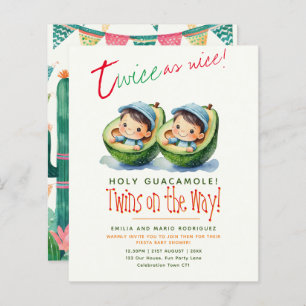 Papier Cute Fiesta Avocado TWIN BOYS BUDGET Baby shower