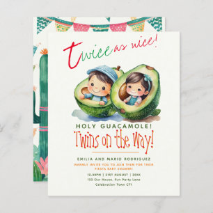 Papier Cute Fiesta Avocado TWIN GIRL and BOY Baby shower