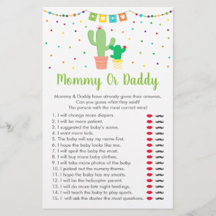 Papier Cute Fiesta Cactus Devinez Qui A Dit Qu'Il Douche 