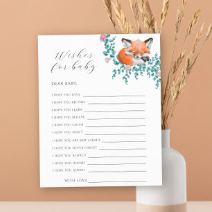 Papier Cute fox - Partie voeux pour le jeu pour bébé