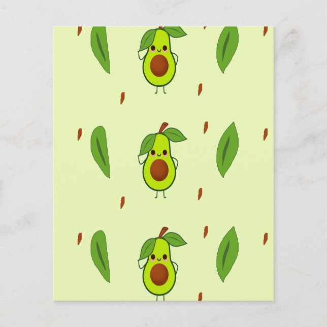 Papier Cute kawaii avocado (Devant)