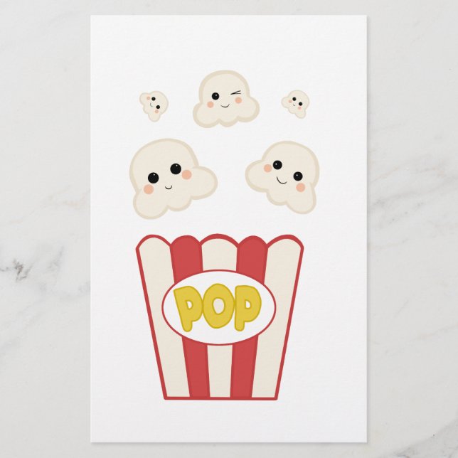 Papier Cute Kawaii Popcorn (Devant)