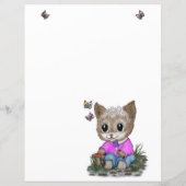 Papier Cute Kitty Chat et Papillon (Dos)