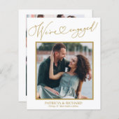 Papier Cute Nous sommes engagés Faire-part Fiançailles Ph (Devant / Derrière)