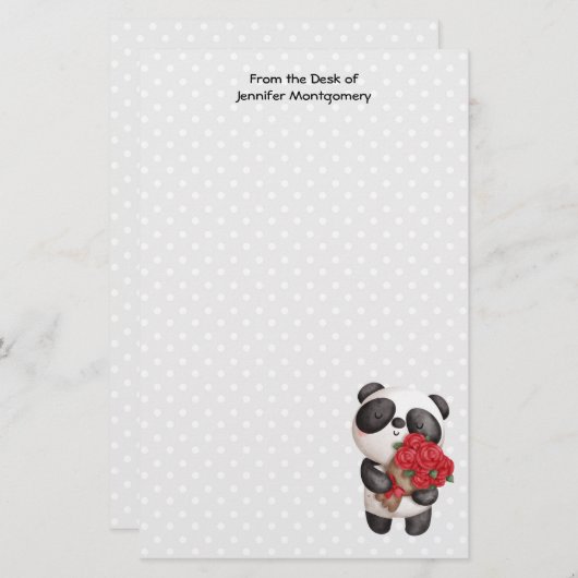 Papier Cute Panda (Devant / Derrière)