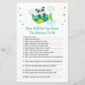 Papier Cute panda Comme vous connaissez bien le jeu de ba (Devant)
