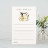 Papier Cute Pastel Honey Jar Advice For Mum Baby Shower (Debout devant)