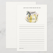 Papier Cute Pastel Honey Jar Advice For Mum Baby Shower (Devant / Derrière)