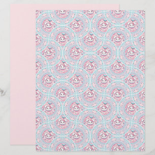 Papier Cute Pastel Kawaii Bunny Dot Mandala Art Déco Fans