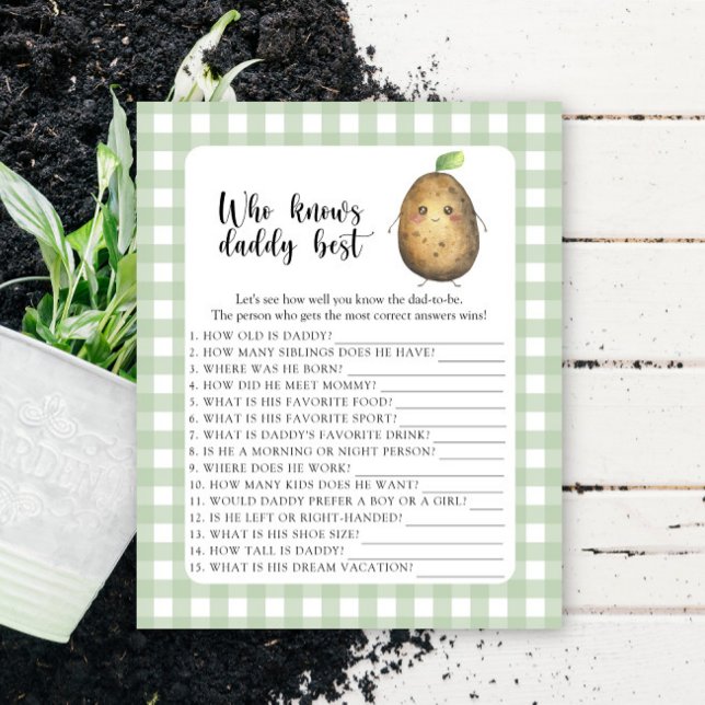 Papier Cute Potato - Qui connaît DADDY meilleur jeu (Créateur téléchargé)