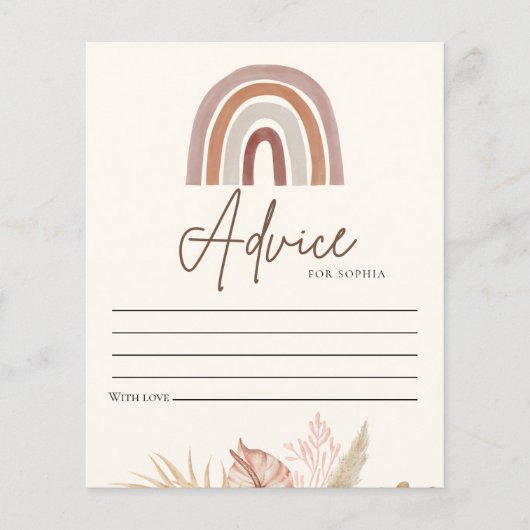 Papier Cute Rainbow Boho Baby Shower (Devant)