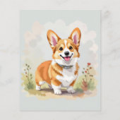 Papier Cute Red Pembroke Welsh Corgi Dog (Dos)
