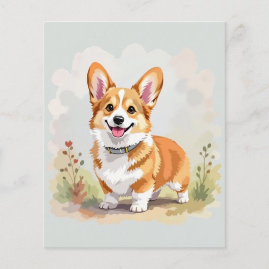 Papier Cute Red Pembroke Welsh Corgi Dog (Devant)