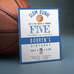 Papier Cute Rookie Basketball Budget Garçon Invitation d'