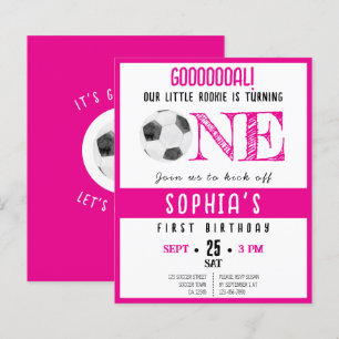 Papier Cute Rookie Football Budget Rose 1er Anniversaire