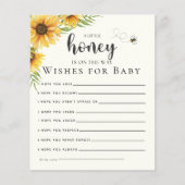 Papier Cute Sunflower Bee Baby Shower (Devant)