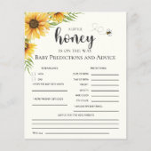 Papier Cute Sunflower Bee Baby Shower (Devant)