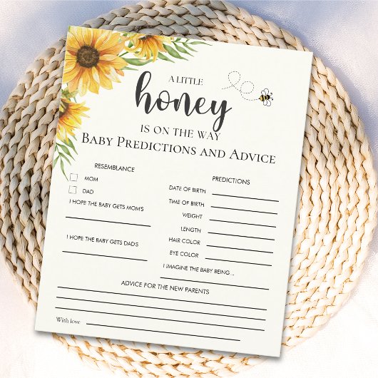 Papier Cute Sunflower Bee Baby Shower