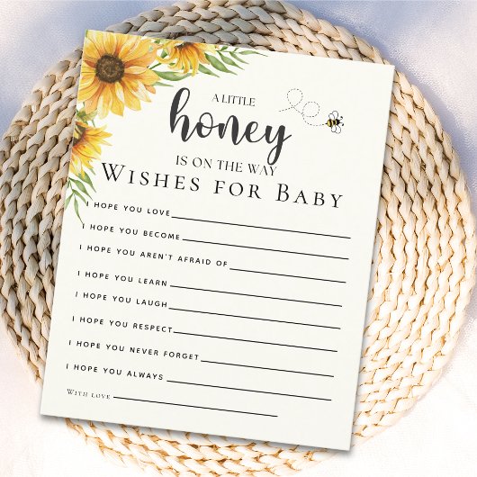 Papier Cute Sunflower Bee Baby Shower