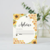 Papier Cute Sunflower Bee Baby Shower (Debout devant)