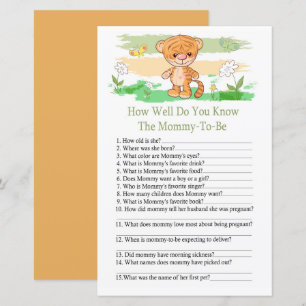 Papier Cute Tiger À quel point connaissez-vous bien le je