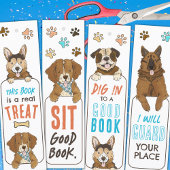 Papier Cute tourte de chien do-it-yourself Signets pour e