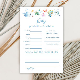 Papier Cute Under the sea Prediction and Advice Game Card
