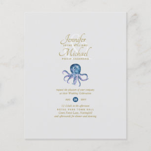 Papier Cute Vie marine Octopus Ocean View Mariage