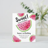 Papier Cute Watermelon Anniversaire Fête Budget Invitatio (Debout devant)