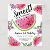 Papier Cute Watermelon Floral Anniversaire Budget (Devant)