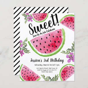 Papier Cute Watermelon Floral Anniversaire Budget