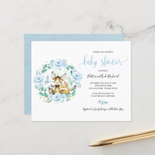 Papier Cute Woodland Animaux Végétation Baby shower Budge