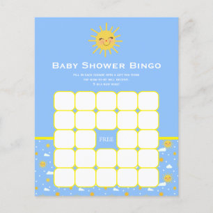 Papier Cute You Are My Sunshine Baby shower Bingo Jeu
