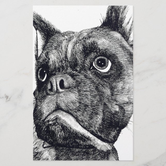 Papier Cutesse de chien de boxe (Devant)
