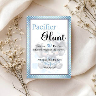 Papier Cutie Blue Elephant Baby shower Pacifier jeu de ch