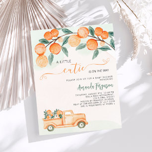 Papier Cutie sur le chemin des oranges baby shower budgét