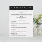 Papier CV de demande d'emploi professionnel (Debout devant)