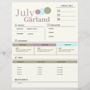 Papier CV moderne - Reprendre entièrement personnalisable