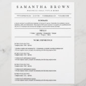 Papier Cv professionnelle moderne (Devant)