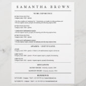 Papier Cv professionnelle moderne (Dos)