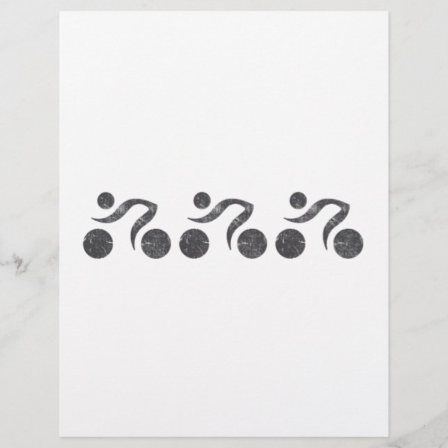 Papier Cyclistes en gris (Devant)