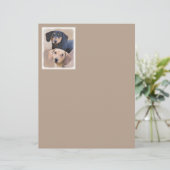 Papier Dachshund (Smooth) Peinture - Art Chien original (Debout devant)