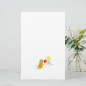 Papier: dag bij de strand briefpapier (Staand voorkant)