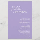 Papier Dahlia Lavender Mariage moderne contemporain (Devant)